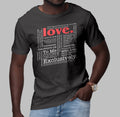 Triblend Solid Asphalt Gray Love T-shirt