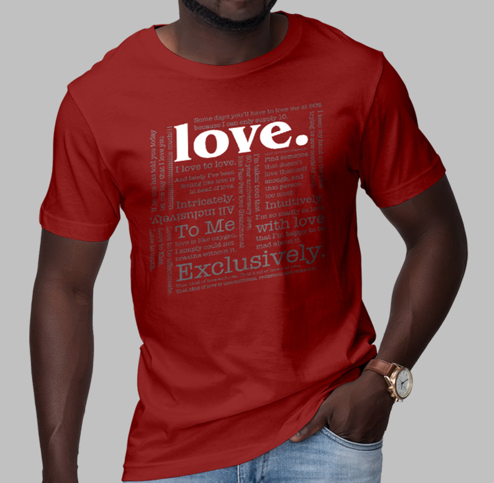Triblend Solid Red Love T-shirt