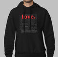 Vintage Black Love Hoodie