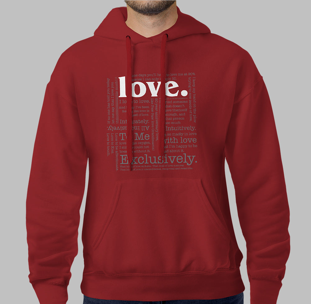 Maroon Love Hoodie